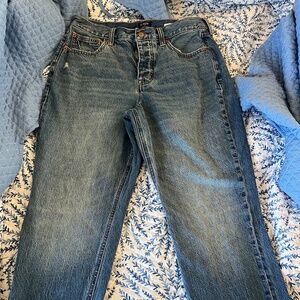 Jcrew high rise straight jeans